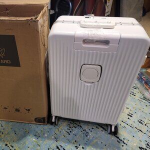 LAZEYARD 24" Luggage Aluminum Frame Suitcase Hard Shell With Cup Holder